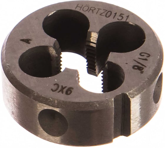 Трубная цилиндрическая плашка G 1/8 дюйма 9ХС HORTZ 204128