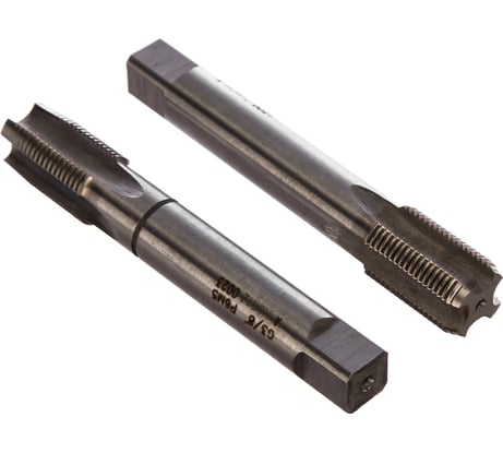 Метчик G 3/8 дюйма м/р комплект 2 шт. Р6М5 HORTZ 203809