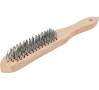 Проволочная щетка, 5 рядов проволоки, деревянная рукоятка Top Tools 14A605