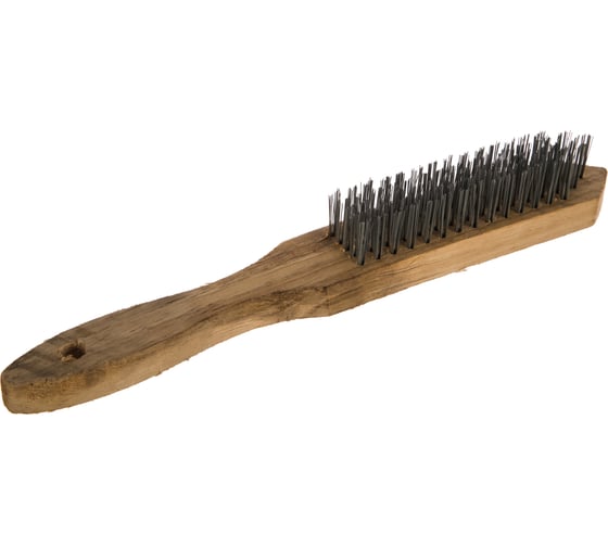Проволочная щетка, 5 рядов проволоки, деревянная рукоятка Top Tools 14A605