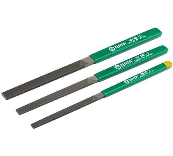 Напильники (набор) Sata 3пр. прямоуг. сечения (185/200/215мм) 3904
