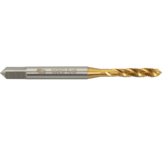 Метчик SDW TOOLS м/р м3,0x0,5 p6m5к5 tin гост 17933-72, с винтовой канавкой, tn00023 1
