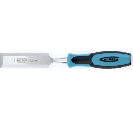 Долото-стамеска 32 мм, двухкомпонентная эргономичная рукоятка GROSS PIRANHA 25015