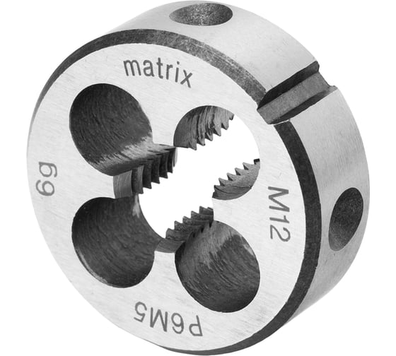 Плашка М12x1,75 мм, Р6М5 MATRIX 77096