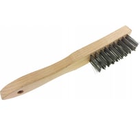 Щётка YATO с металлическим ворсом, 4 ряда, деревянная ручка YT-6358