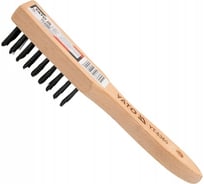 Щётка YATO с металлическим ворсом, 6 рядов, деревянная ручка YT-6360