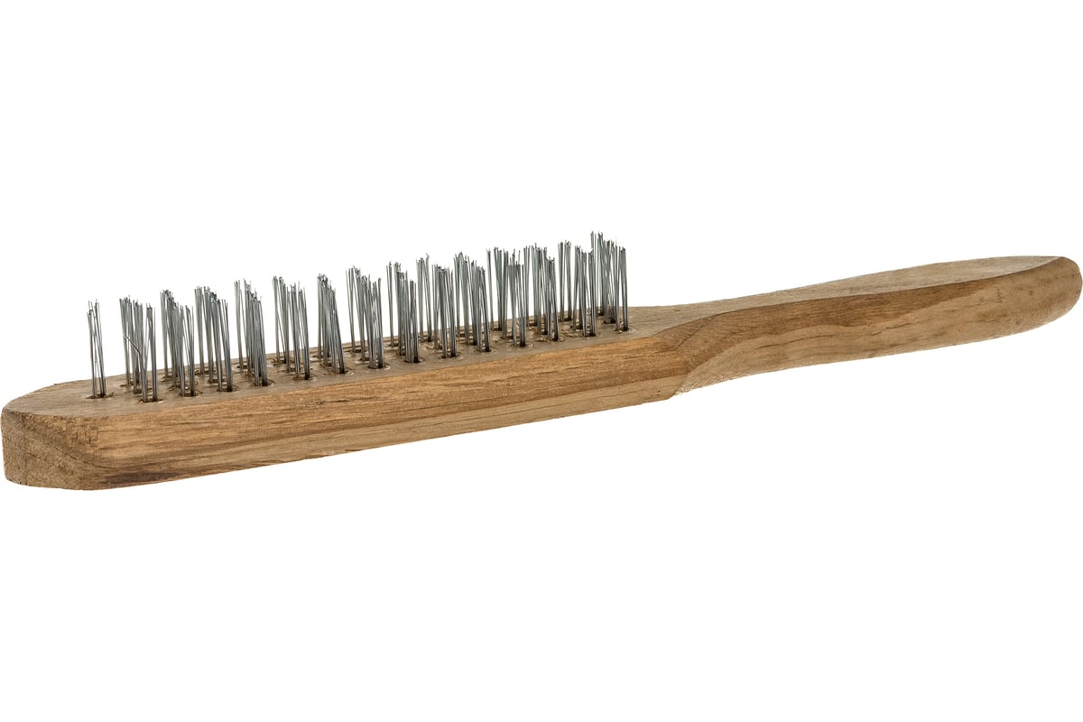 Щетка SPARTA 3-рядная, металлическая, с деревянной ручкой 748205 ...