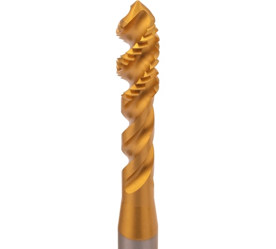 Машинный метчик с винтовой канавкой H-Tools М5 шаг 0.8 DIN371 HSSE-TiN 513X01-C2-0050