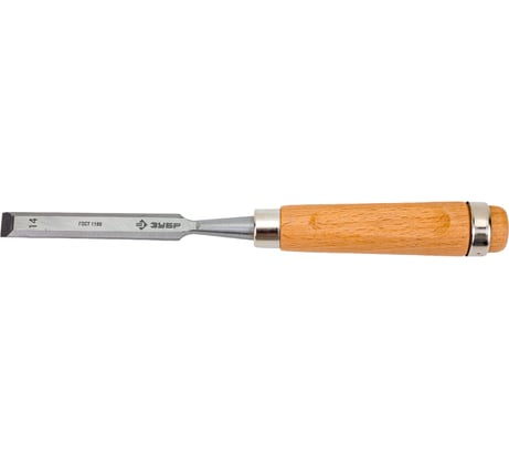 Стамеска-долото с деревянной ручкой, хромованадиевая, 14мм Зубр ЭКСПЕРТ 18096-14