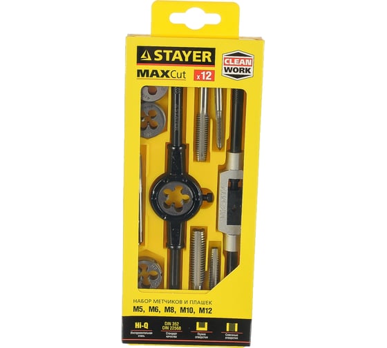 Набор метчиков и плашек STAYER MASTER 12 предметов 28012-H12_z01