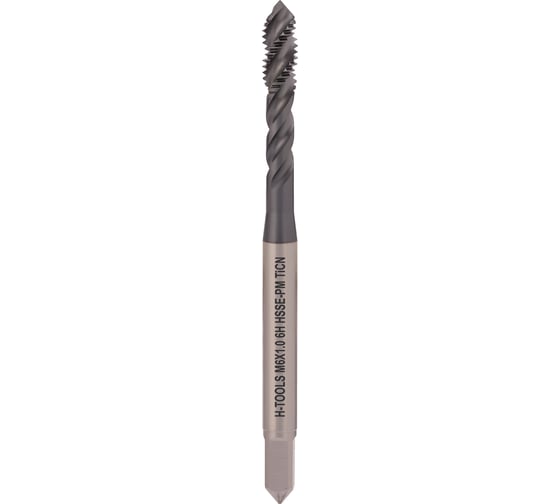 Метчик H-Tools машинный с винтовой канавкой М6 шаг 1.0 DIN371 HSSEPM-TiCN 528M01-C4-0060
