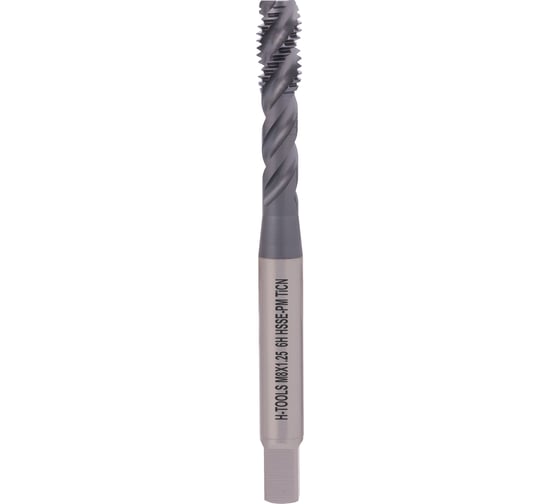 Метчик H-Tools машинный с винтовой канавкой М8 шаг 1.25 DIN371 HSSEPM-TiCN 528M01-C4-0080