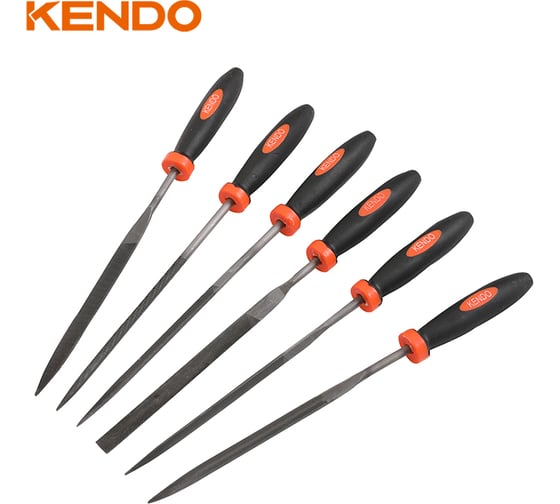 Набор надфилей KENDO 6 предметов, 3х140 мм 30181