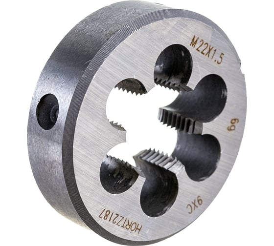 Плашка HORTZ М22x1.5 9ХС 204054