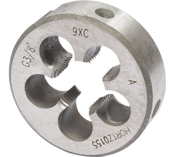 Трубная цилиндрическая плашка HORTZ G 3/8" 9ХС 204130