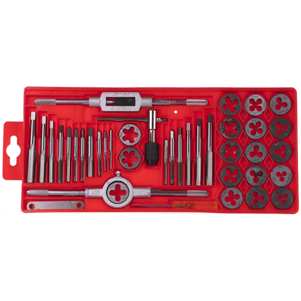 Набор резьбонарезного инструмента 40 предметов, в пластиковом