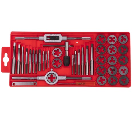 Набор резьбонарезного инструмента 40 предметов, в пластиковом боксе ЗУБР 2810-H40_z01