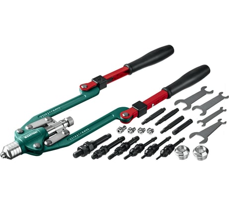 Комбинированный складной заклепочник в кейсе KRAFTOOL Combo3-M12 3 вида заклёпок 31182_z01