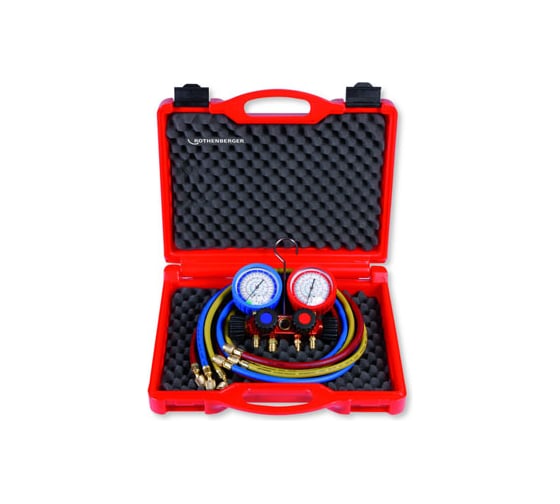 Набор II ROTHENBERGER R410A с четырехпозиционным коллектором, 3х5/16, в чемодане R170606 1