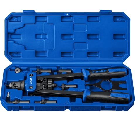 Резьбовой двуручный заклепочник в кейсе ЗУБР Профессионал Р-М10 М3 - М10 31056