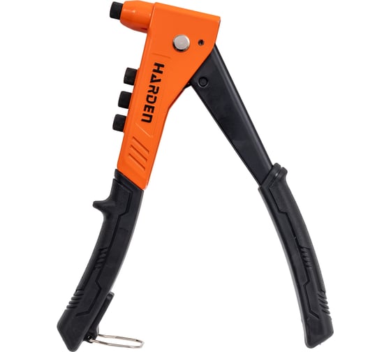 Заклепочник HARDEN профессиональный, стальной, 257 мм, для заклепок 2,4-4,8 мм 610104