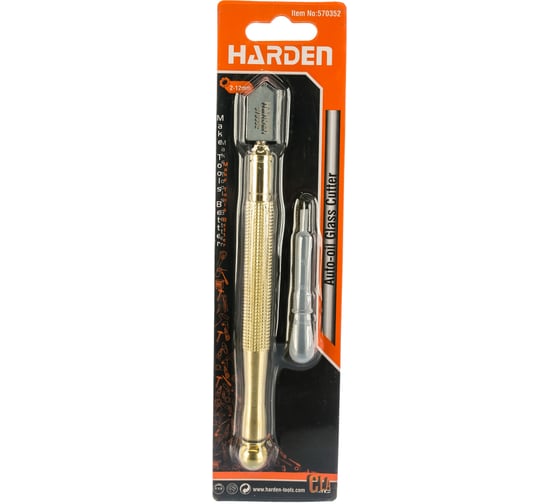 Стеклорез HARDEN металлический масляный,175 мм, резец YG8 570352
