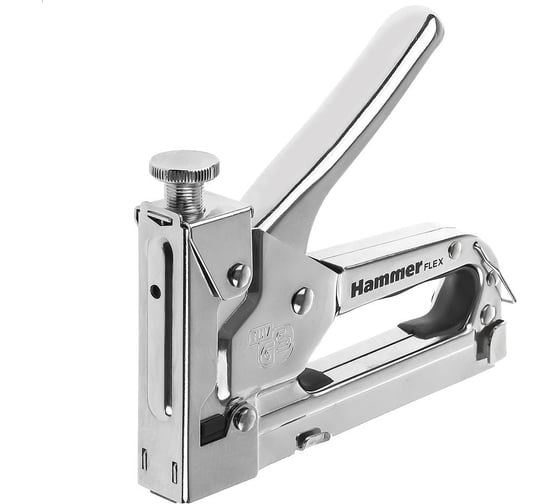 Механический степлер HAMMER Flex 309-006 скобы П4-14мм, тип 53, с регуриовкой удара 568993