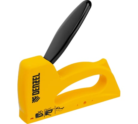 Степлер пластиковый Denzel скобы в комплекте, тип 53, 6-10 мм 40221