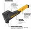 Степлер DEWALT ударный, корпус из углеволокна DWHT75900-0 2