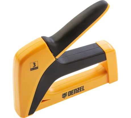 Мебельный степлер DENZEL пластиковый корпус, тип 53, 6-14 мм, тип 13, 6-14 мм, тип 300, 14 мм 40210