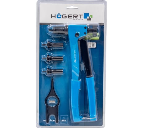 Ручной заклепочник HOEGERT TECHNIK 250 мм, для резьбовых заклепок M3-M6 HT2C180