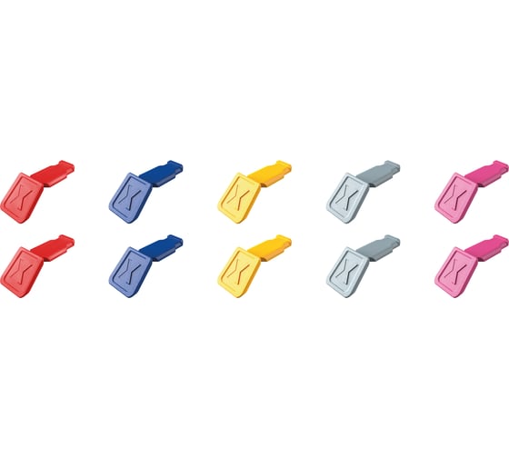 Клипса для маркировки инструмента Knipex ColorCode Clip цветная, 5 цветов Микс 1, 10 шт, KN-006110CV01