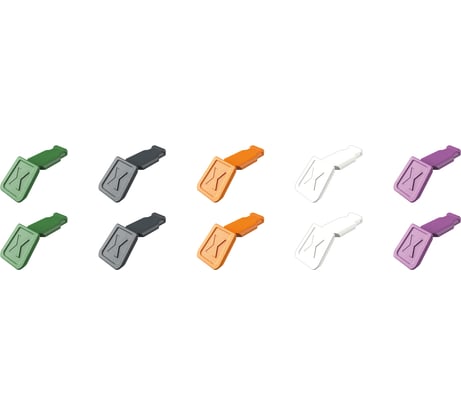 Клипса для маркировки инструмента Knipex ColorCode Clip цветная, 5 цветов Микс 2, 10 шт, KN-006110CV02