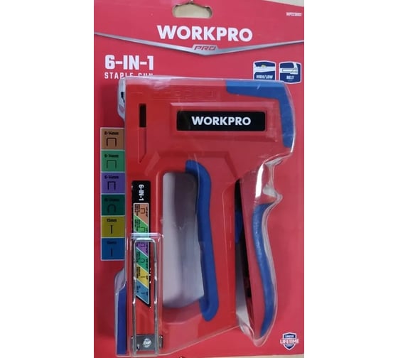 Степлер WORKPRO 6-в-1 WP223002