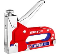Степлер emtop 3 в 1 Регулируемая сила нажатия Скобы: Проволока: 1,2 мм, головка: 11,3 мм, Длина: 4-14 мм U-образные скобы: Проволока: 1,2 мм ESGU1001
