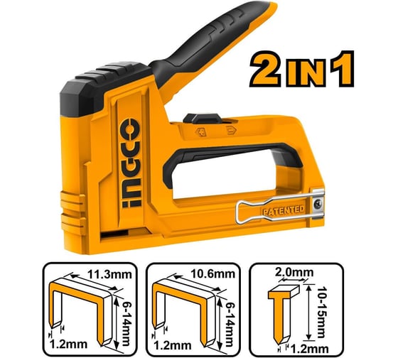 Степлер механический INGCO 2 в 1 INDUSTRIAL HSG1406
