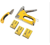 Степлер мебельный Skole 3в1 (с отделителем) 4-14мм тип 140 (степлер, скобоудалитель, скобы тип 140 4-14мм, тип 28 10-12мм, тип 300 10-14мм в уп) STP3-140