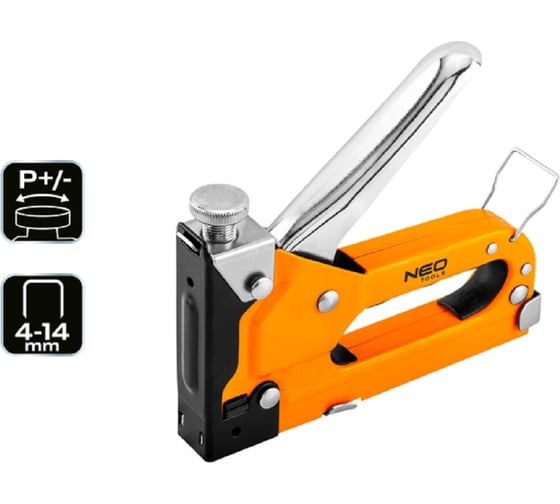 Степлер NEO Tools 4-14 мм, скобы J, сталь 16-032