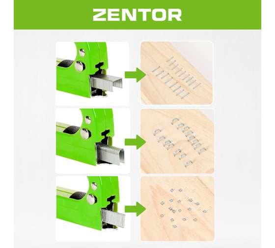 Степлер строительный 3 в 1 Zentor ZT160003S