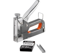 Степлер строительный с регулируемым ударом Jober тип скобы 53, 4-14мм, c набором скоб 8 мм, 1000 шт 391002