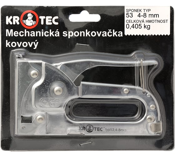 Механический степлер KROTEC тип 53, 4-8 мм, металлический 4301009