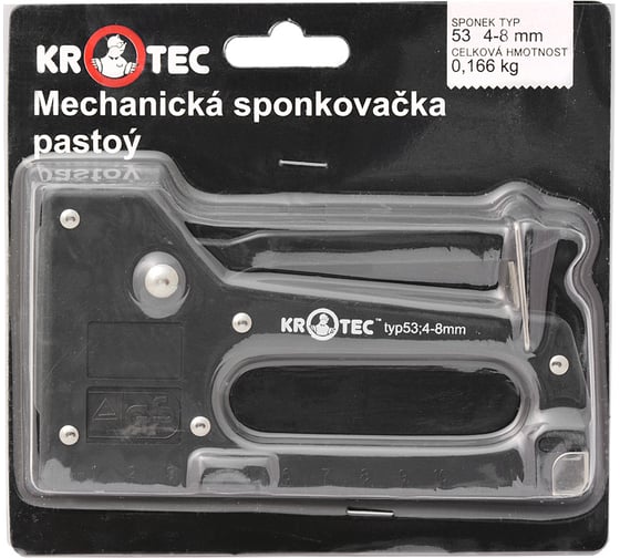 Механический степлер KROTEC, тип 53, 4-8 мм, пластиковый 4301010