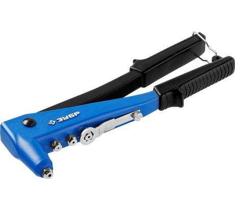 Усиленный заклепочник ЗУБР Профессионал ПРО-650, d=2.4/3.2/4.0/4.8 мм алюминий и сталь, d=2.4/3.2/4.0 мм нерж сталь, литой корпус 31192