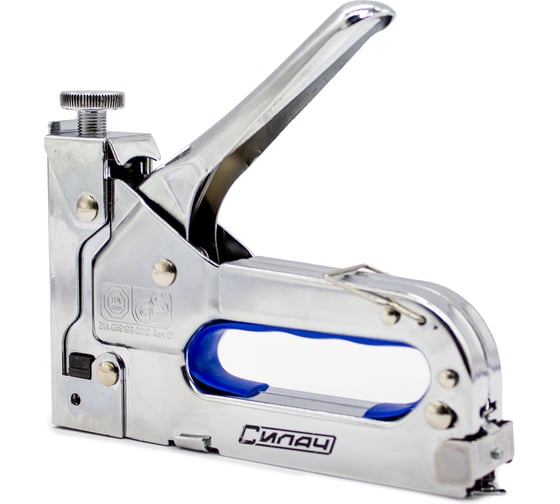 Степлер мебельный СИЛАЧ ЭКСПЕРТ металл скобы 4-14мм, ТИП 53A (11,3x0,7мм), регулируемый (6/36) 023429 1