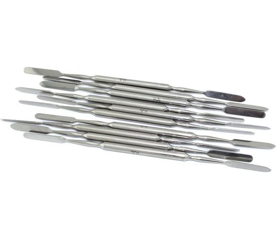 Лопатка (шпатель) двухстороняя для вскрытия корпусов Amperin медицинская сталь, 10 шт.114157 1