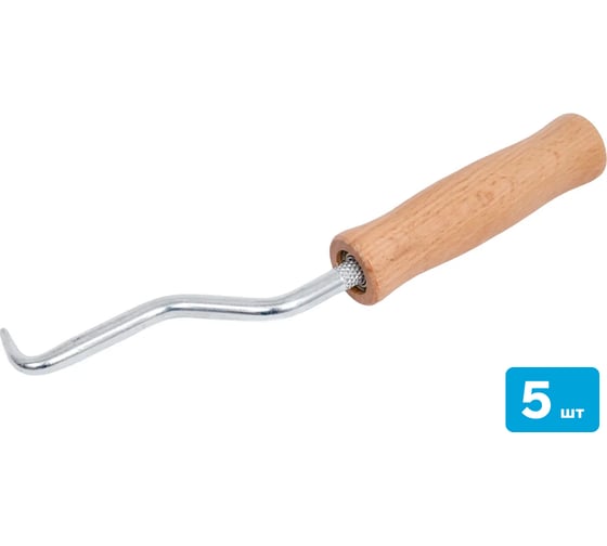 Крюк для вязки арматуры Sebmet 210 мм деревянная рукоятка (упаковка 5 шт) TD097000210.5 1