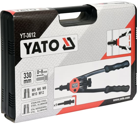 Заклеп. для резьбовых заклепок YATO М5-М12 YT-3612 39493612 092 1