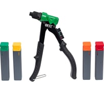 Комбинированный заклепочник FIT Профи для резьбовых заклепок М3-М6 и вытяжных заклепок 2,4-4,8 мм (235 мм) 32070