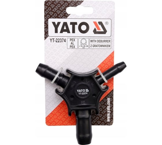 Пластиковый калибратор YATO 16,20,26 мм, с фаскоснимателем YT-22374