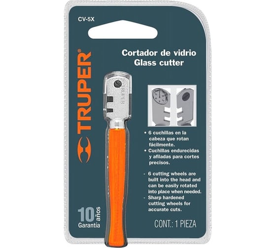 Стеклорез с шестью лезвиями Truper CV-5X 12954